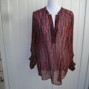 Anthropologie Lumiere Red/Black Blouse